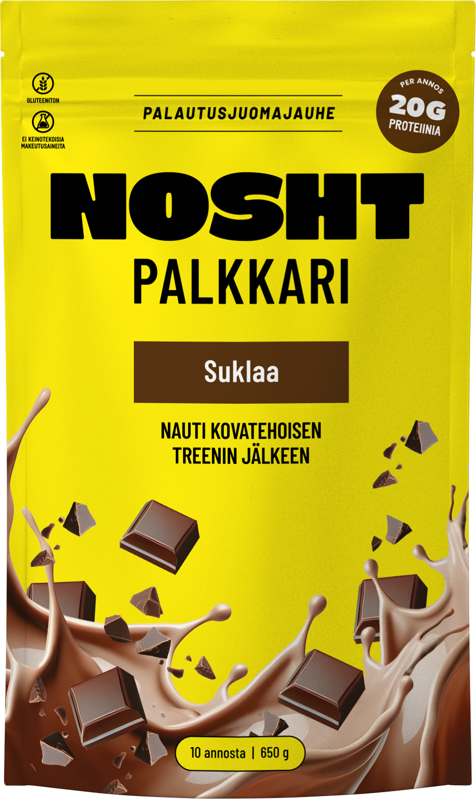 Nosht Palkkari palautusjuomajauhe Suklaa 650g